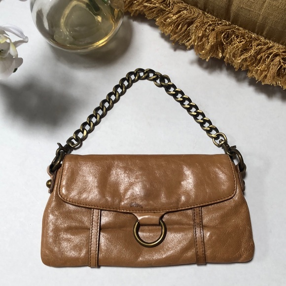 HOBO Tan Purse/Clutch/Wristlet with Chain Strap